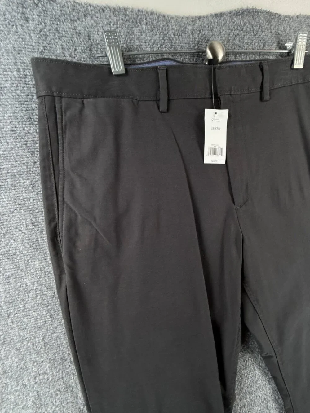 NWT Banana Republic Fulton Chino Pants Gray Men 36x30 Cotton Cotton Blend Casual